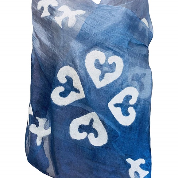 Silk Scarf with Felt Ornaments 100% - Picture 3 of 3